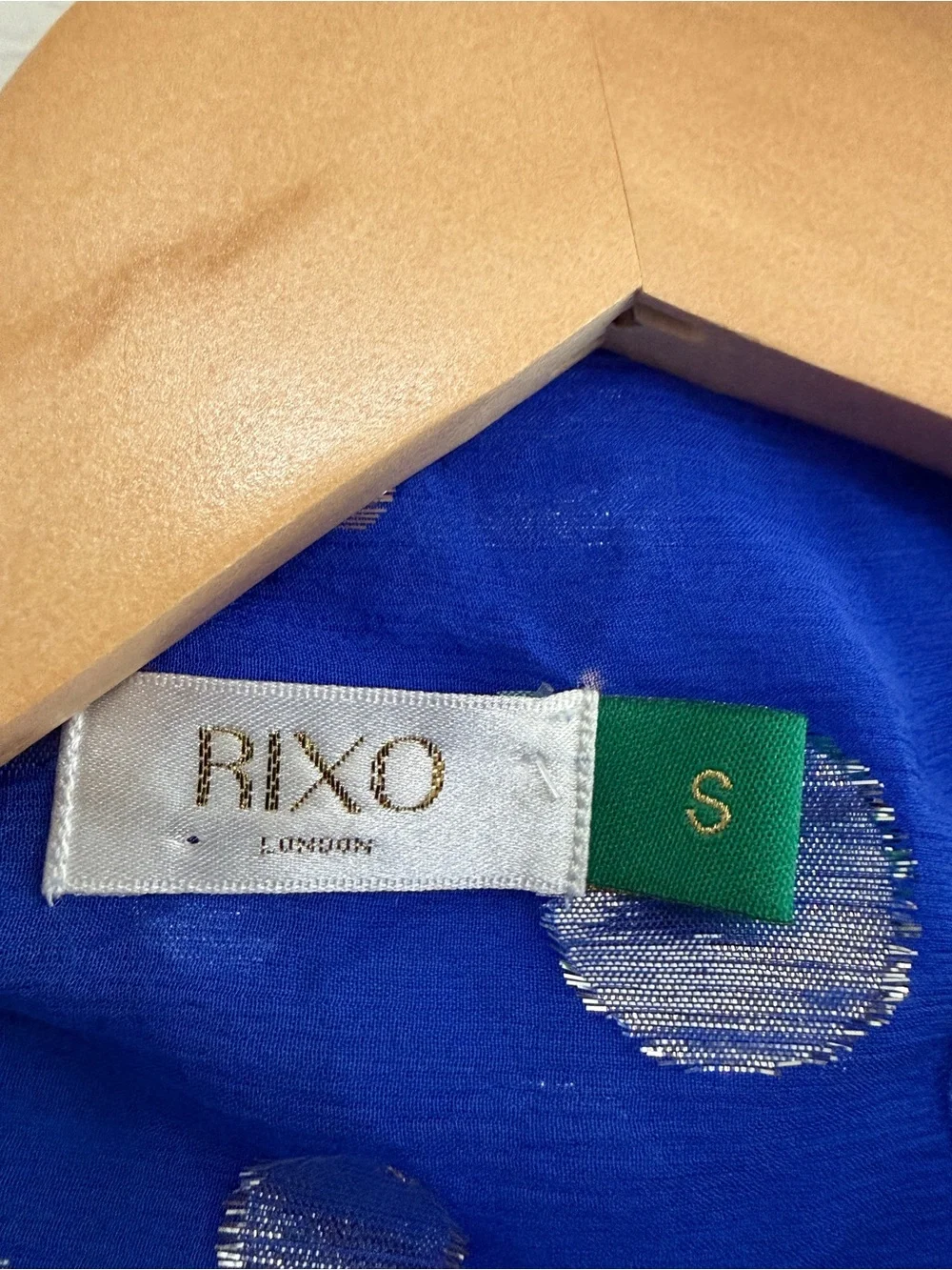 RIXO Royal Blue Halter Maxi Dress with Silver accents size small - Picture 10 of 12